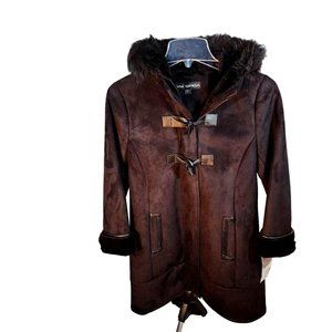 NEW Via Spiga Full length Girl's Coat With Shearling Lining Full Zipper. Large